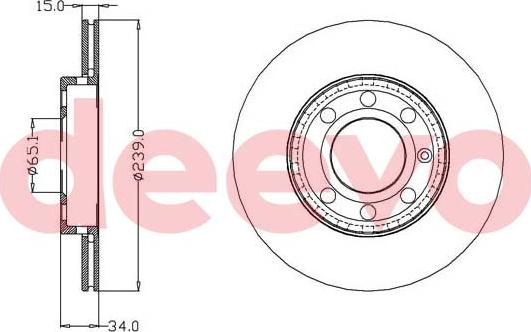 DEEVO BD13780 - Brake Disc autospares.lv