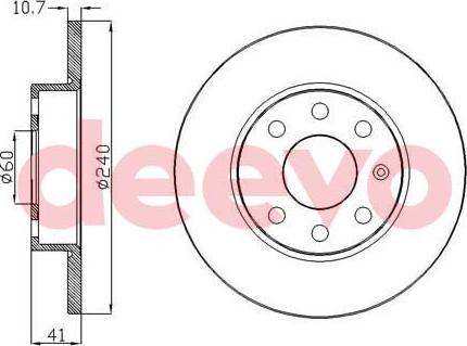 DEEVO BD12940 - Brake Disc autospares.lv