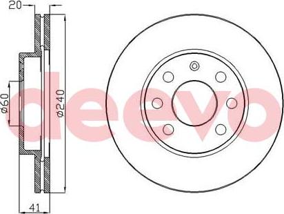 DEEVO BD12960 - Brake Disc autospares.lv