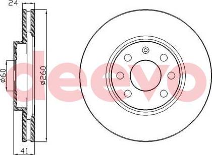 DEEVO BD12980 - Brake Disc autospares.lv