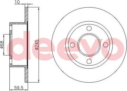 DEEVO BD12620 - Brake Disc autospares.lv