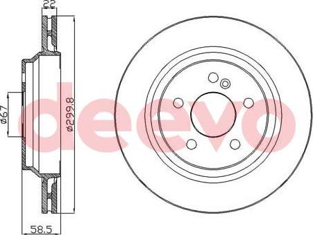 DEEVO BD12360 - Brake Disc autospares.lv