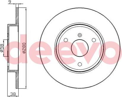 DEEVO BD12200 - Brake Disc autospares.lv