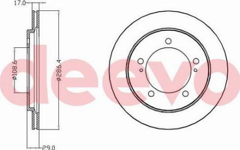 DEEVO BD12760 - Brake Disc autospares.lv