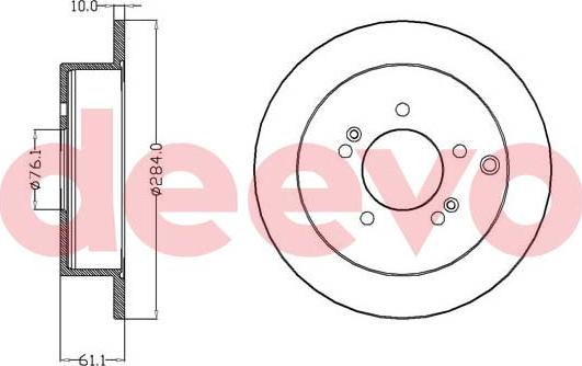 DEEVO BD12720 - Brake Disc autospares.lv