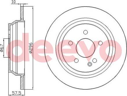 DEEVO BD17640 - Brake Disc autospares.lv