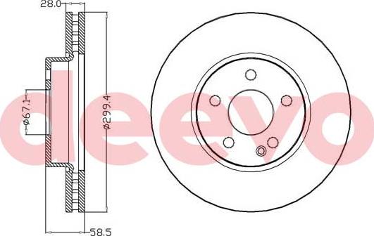 DEEVO BD17620 - Brake Disc autospares.lv