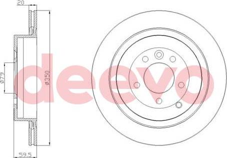 DEEVO BD17160 - Brake Disc autospares.lv