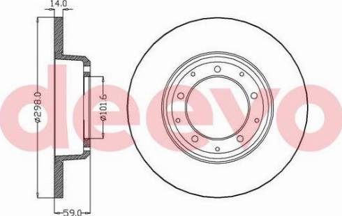 DEEVO BD17860 - Brake Disc autospares.lv