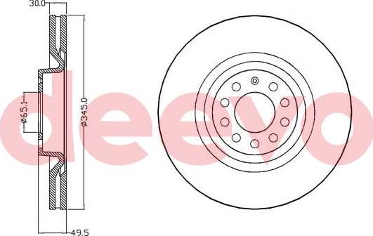 DEEVO BD17360 - Brake Disc autospares.lv