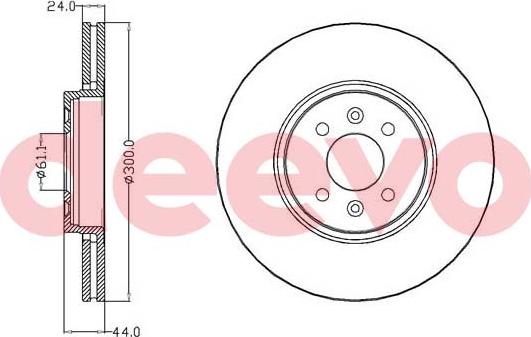 DEEVO BD17260 - Brake Disc autospares.lv