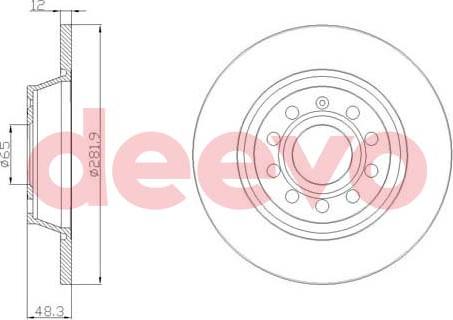 DEEVO BD17740 - Brake Disc autospares.lv