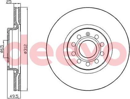 DEEVO BD17720 - Brake Disc autospares.lv