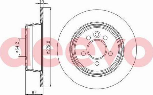 DEEVO BD34440 - Brake Disc autospares.lv