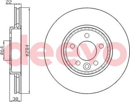 DEEVO BD34420 - Brake Disc autospares.lv