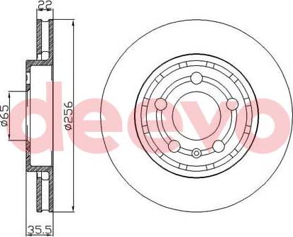 DEEVO BD34520 - Brake Disc autospares.lv