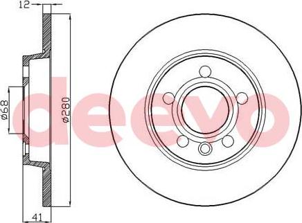 DEEVO BD34000 - Brake Disc autospares.lv