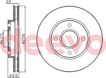 DEEVO BD34200 - Brake Disc autospares.lv