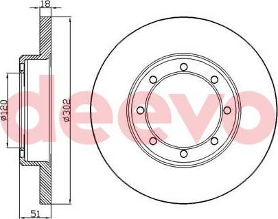 DEEVO BD35900 - Brake Disc autospares.lv