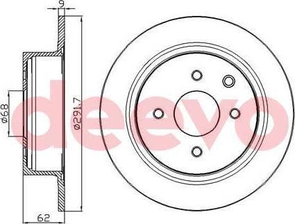 DEEVO BD35460 - Brake Disc autospares.lv