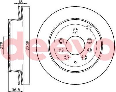 DEEVO BD35400 - Brake Disc autospares.lv