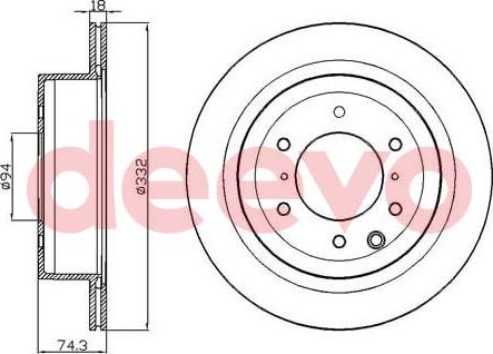 DEEVO BD35520 - Brake Disc autospares.lv