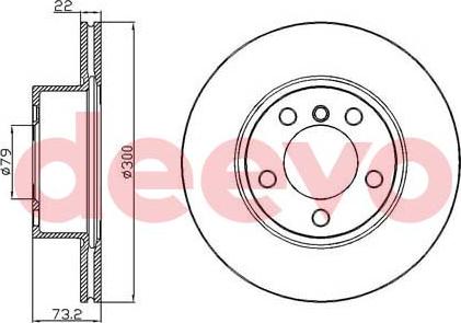 DEEVO BD35660 - Brake Disc autospares.lv