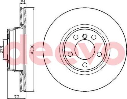 DEEVO BD35160 - Brake Disc autospares.lv