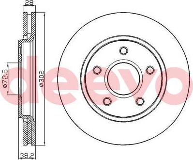 DEEVO BD35300 - Brake Disc autospares.lv