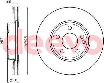 DEEVO BD35240 - Brake Disc autospares.lv