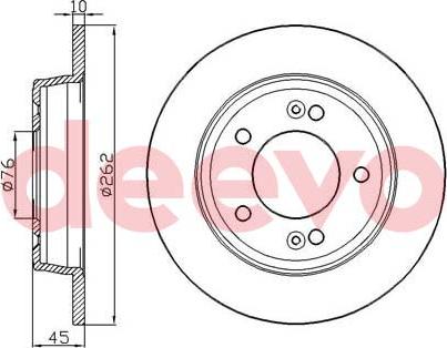 DEEVO BD35260 - Brake Disc autospares.lv