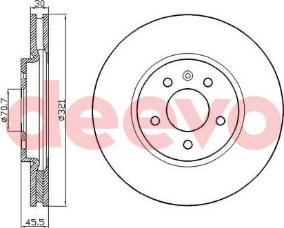 DEEVO BD35280 - Brake Disc autospares.lv