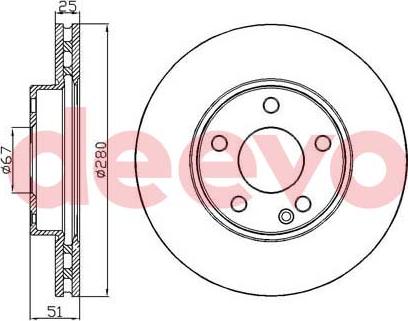 DEEVO BD35220 - Brake Disc autospares.lv