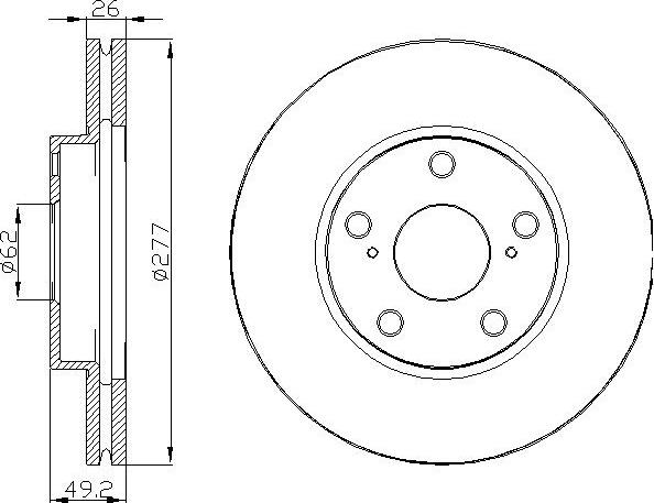 DEEVO BD36820 - Brake Disc autospares.lv