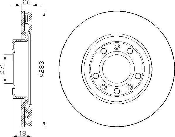 DEEVO BD36700 - Brake Disc autospares.lv