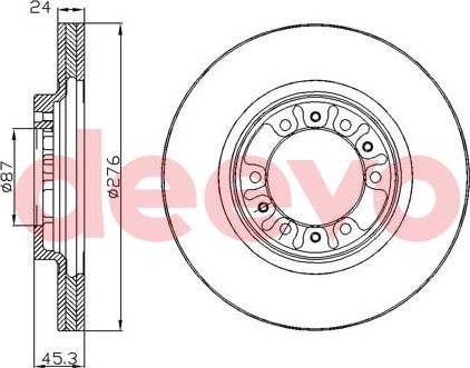 DEEVO BD30500 - Brake Disc autospares.lv