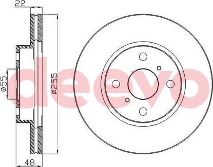 DEEVO BD30220 - Brake Disc autospares.lv