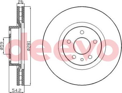 DEEVO BD30720 - Brake Disc autospares.lv