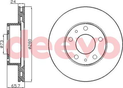 DEEVO BD31400 - Brake Disc autospares.lv