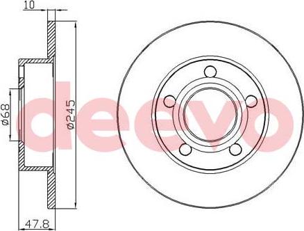 DEEVO BD31120 - Brake Disc autospares.lv