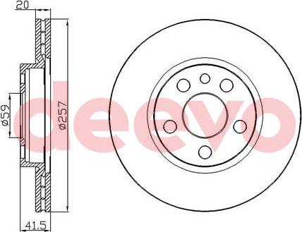 DEEVO BD31840 - Brake Disc autospares.lv