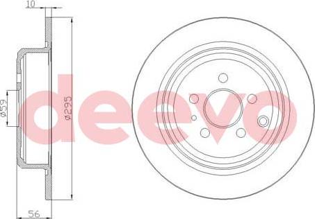 DEEVO BD31360 - Brake Disc autospares.lv