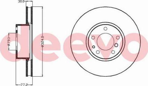 DEEVO BD31320 - Brake Disc autospares.lv