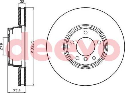 DEEVO BD31280 - Brake Disc autospares.lv