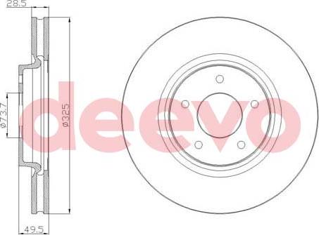 DEEVO BD31740 - Brake Disc autospares.lv