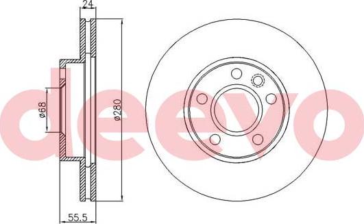 DEEVO BD33980 - Brake Disc autospares.lv