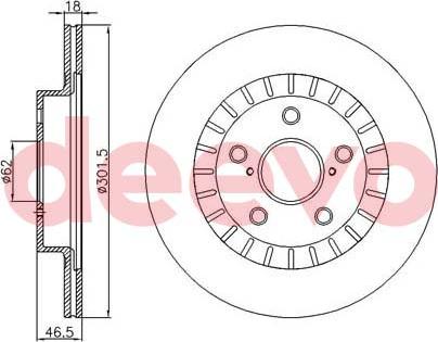 DEEVO BD33540 - Brake Disc autospares.lv