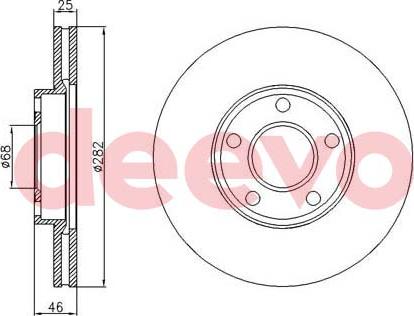 DEEVO BD33600 - Brake Disc autospares.lv