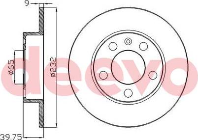 DEEVO BD33140 - Brake Disc autospares.lv