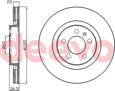 DEEVO BD33120 - Brake Disc autospares.lv